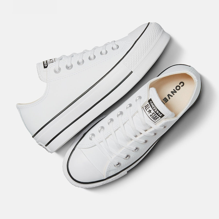 Converse - Chuck Taylor All Star Plataforma Clean Leather PoliPiel Blanca