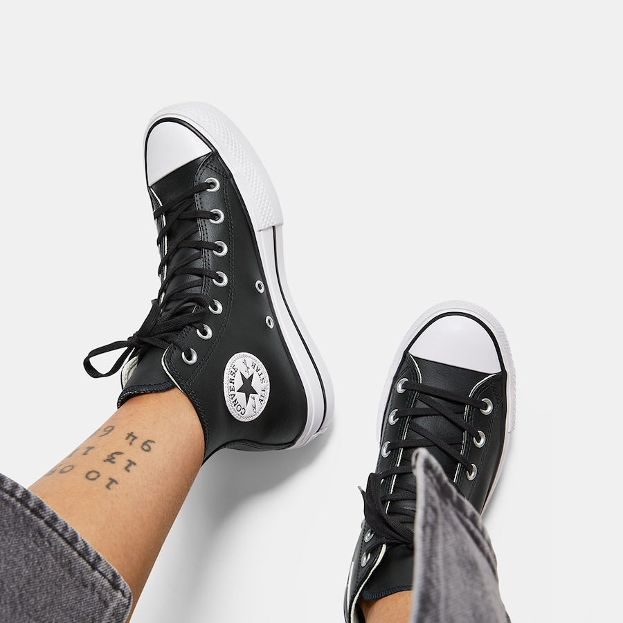 Converse - Chuck Taylor All Star Plataforma Leather PoliPiel Negra