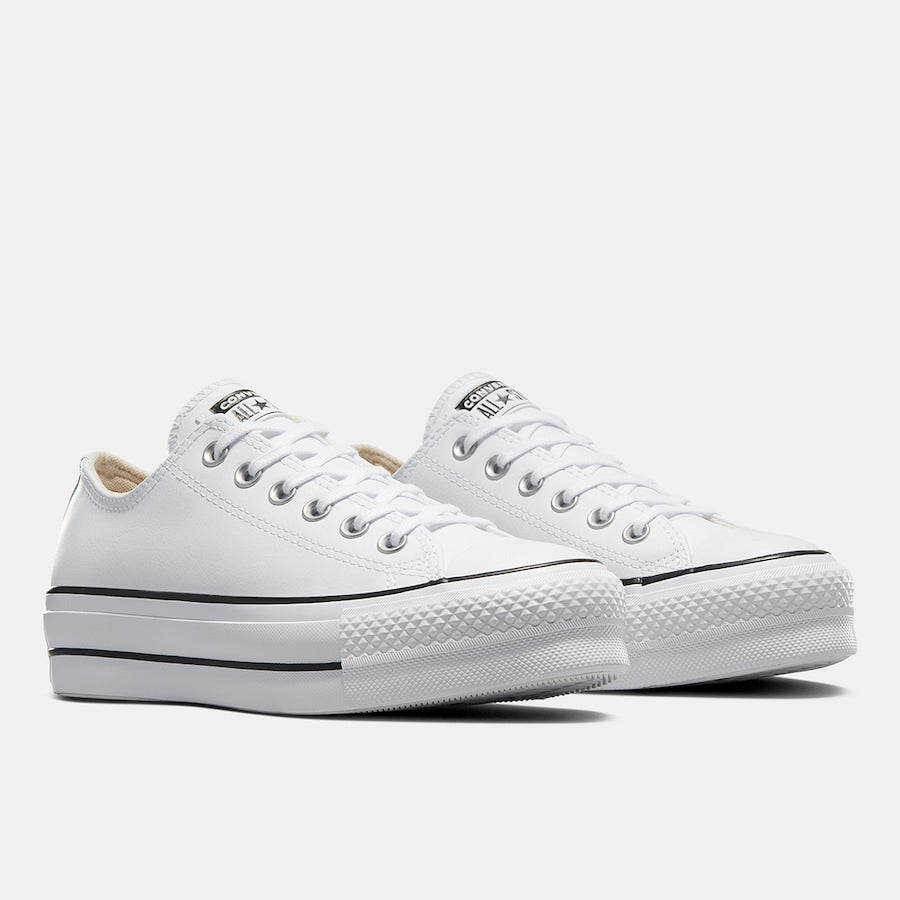 Converse - Chuck Taylor All Star Plataforma Clean Leather PoliPiel Blanca