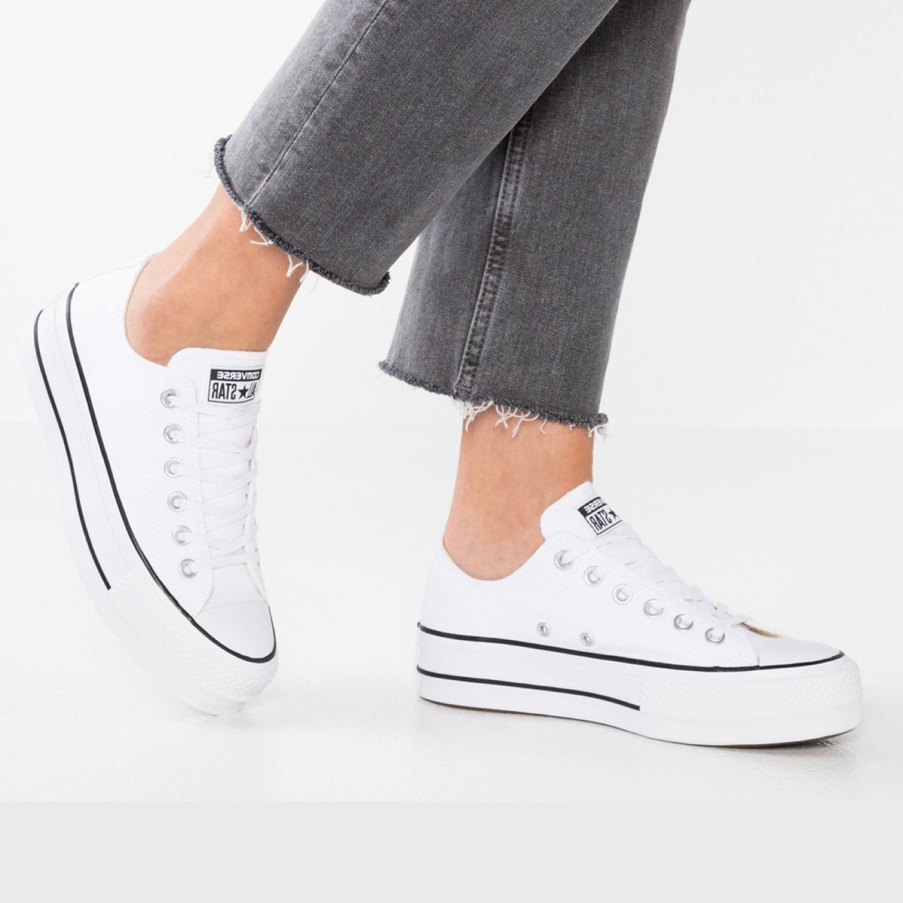 Converse - Chuck Taylor All Star Platform Canvas Lona Blanca