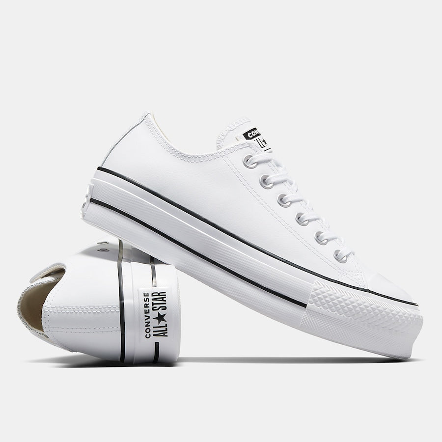 Converse - Chuck Taylor All Star Plataforma Clean Leather PoliPiel Blanca